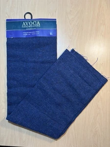 Vintage Avoca Handweavers NEW Wool Tweed 39x60 Fabric Blue 39" x 60" Ireland - Picture 1 of 7