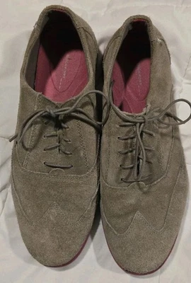 Rockport Suede Tan Brown Lace Up Oxford Casual Shoes, US Women's 9.5 - Image 1 of 4