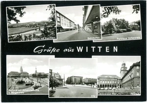 AK WITTEN /Ruhr Bahnhofstr., Bommern Viadukt, Hohenstein, Rathaus, City etc 60er - Picture 1 of 1