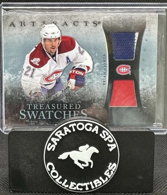 2010-11 Artifacts Treasured Swatches Blue Brian Gionta GU Patch/50 Canadiens - Image 1 of 4