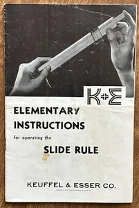 Elementary Instructions for Operating Slide Rule - Keuffel & Esser Co. 1928/1944 - Picture 1 of 2