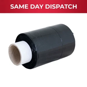 24 Mini Handy Pallet Shrink Wrap Roll Black Cling Film 100 mm x 150 m 15 mu - Picture 1 of 5