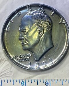 1971 Eisenhower Vintage Aluminum 3” Dollar Novelty Coin 90% IKE NO NGC PCGS