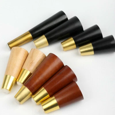 Mueble de madera maciza patas de latón armario sofá pies hogar multi Foto 1 de 4