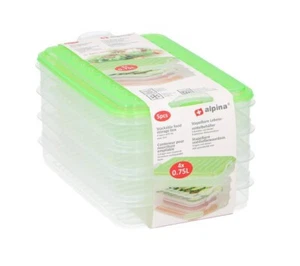 Lunch Sandwich Box Stackable Food Containers Multi-coloured Flexible Seal 4 Pack - Picture 1 of 4