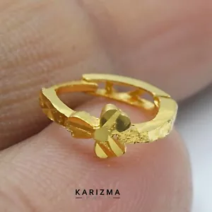 Indisch Damen 18K Echt Gold Klicker Nasen Ring Nase Reifen Ring 22g - Bild 1 von 5