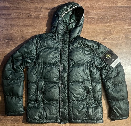 PIUMINO STONE ISLAND PIUMINO TINTO IN CAPO_26 TG X SỌM_N TAGLIA XL VERDE