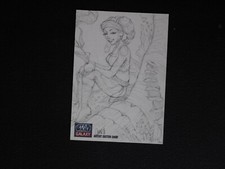 2012 Topps Star Wars Galaxy Aayla Secura Cynthia Narcisi Sketch #1/1 NMMT+