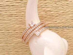 NEW Pandora Triple Spiral Rose Ring 180051C01 56 7.5 Retired & Authentic - Picture 1 of 3