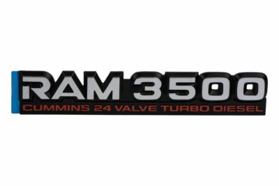 98-02 DODGE RAM 3500 CUMMINS 24 VÁLVULAS TURBO DIÉSEL EMBLEMA PLACA DE IDENTIFICACIÓN MOPAR Foto 1 de 4