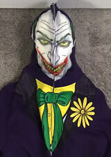The Joker Face Zip-Up Hoodie Costume Mask Purple DC Comics Batman Size Medium