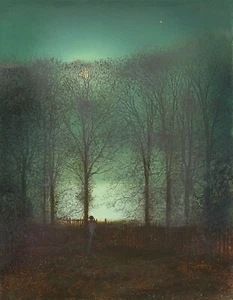 John Atkinson Grimshaw: "Figure in the Moonlight" — Giclée Fine Art Print - Bild 1 von 7