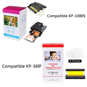 Fits Canon Selphy CP1200 CP1300 KP-108IN KP-36IP Color Ink Toner 4x6 Photo Paper - Picture 1 of 14