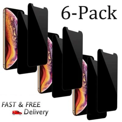 For iPhone 14 13/12/11 XS XR 8 7 6 Anti Privacy Tempered Glass Screen Protector - Image 1 of 4