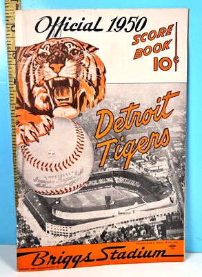 🔥16 Aug 1950 Detroit Tigers Program v White Sox Scored Dizzy Trout Win🔥 - Image 1 of 4