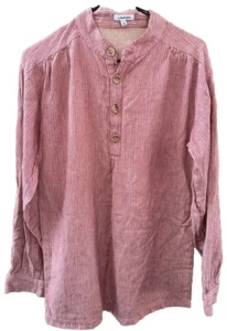 J.Peterman Company shirt striped long sleeve XS Cotton Pullover Long Sleeve Red - Picture 1 of 9