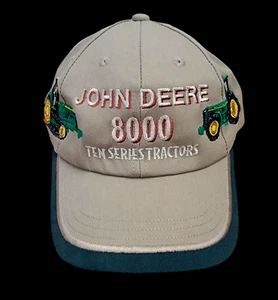 NWOT Vtg K PRODUCTS John Deere 8000 Ten Series Tractors Tan Green SnapBack Hat - Picture 1 of 6