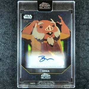 2024 Star Wars Chrome Black BOBBY MOYNIHAN AS ORKA Light Side Auto Gold 32/50 - Picture 1 of 1