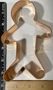Large Copper Gingerbread Boy Cookie Cutter Heavy Gauge Christmas. Bx6 - Picture 1 of 1