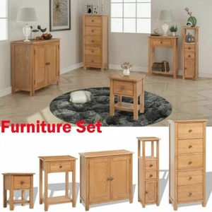 Wood Bedside Cabinet Console Table Nightstand Sideboard Tallboy Chest of Drawer - Picture 1 of 26