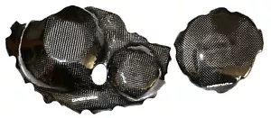 HONDA CBR1000RR SC59 08-16 2x COUVERCLE D'EMBRAYAGE CARBONE COUVERCLE CARBONE - Photo 1 sur 3