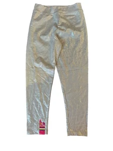 Girls SILVER,METALLIC FULL LENGTH LEGGINGS SIZE 7, New, Holiday,new Years - Picture 1 of 4