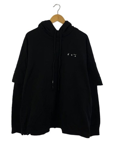 Felpa con cappuccio Off White cotone nero XL OMBB087F21FLE002 usata