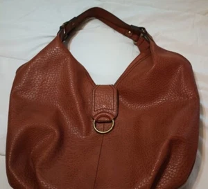 a.n.a. A New Approach brown hobo/shoulder bag. Faux leather & brass hdw, purse - Picture 1 of 6