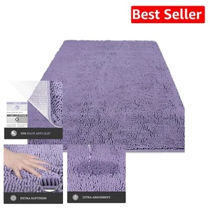 36" x 60" Thick Chenille Bathroom Runner Rug - Ultra Absorbent & Non-Slip - Picture 1 of 8