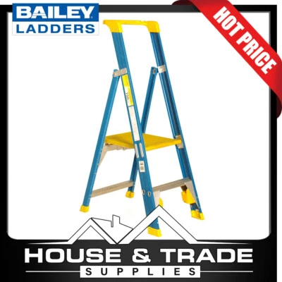 Bailey Ladders Platform Stepladder 3 Step 0.86m 150kg Pro FIBERGLASS FS10721 - image 1 of 4