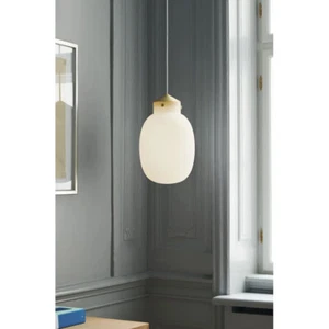 Nordlux Pendelleuchte Lampe Raito Oval Weiß/Messing Opalglas max 25W E27 UVP149€ - Bild 1 von 5