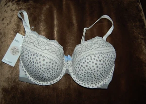 M&S Full Cup Bra Mid Grey Mix Underwired Padded UK 32D EUR 70D BNWT - Picture 1 of 1