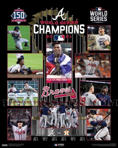 Atlanta Braves 2021 World Series Championship Picture Plaque Cover