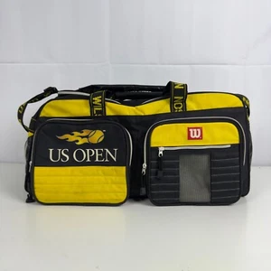 Wilson US Open Tennis Black & Yellow Weekender Sports Gym Duffel Duffle Bag - Picture 1 of 12