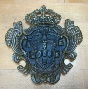 Antique Decorative Arts Tray Ornate High Relief JAL Portugal Brass Bronze - Picture 1 of 12