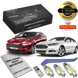 Ford Mondeo MK4 IV Led Interior Kit 12 SMD White Error Free 2007-2014 Tool - Afbeelding 1 van 12