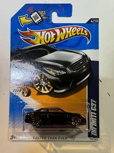 HOT WHEELS INFINITI G37 - FASTER THAN EVER ‘12 - BLACK W/GOLD RIMS - - Picture 1 of 11