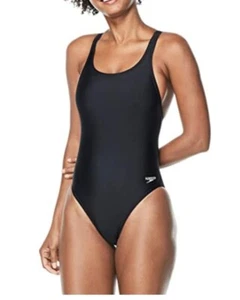 NWT Speedo Women's Swimsuit One Piece Pro LT Solid Sz 30 Black - Picture 1 of 2