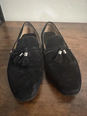 Zapatos sin cordones ALDO negros de gamuza mocasines con borla para hombre talla 7 Foto 1 de 4