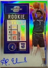 2020 Contenders Optic Rookie Ticket Anthony Edwards Rookie Auto RC 137 See Photo