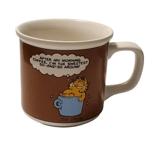 Garfield 1978 ENESCO E-9147 Jim Davis GARFIELD Cat 10 oz taza 31⁄4"" de alto - Imagen 1 de 3