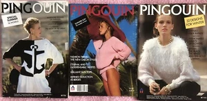 Lote de 3 revistas de punto Pingouin # 83, 111, 116 tabla de patrones de invierno de verano - Imagen 1 de 1