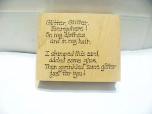 Vintage Alias Smith and Rowe timbro di gomma glitter glitter scrapbooking - Foto 1 di 2