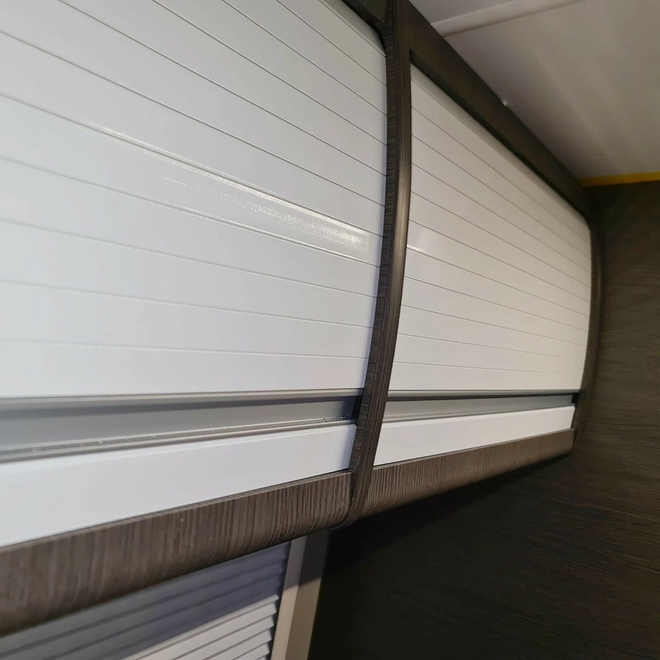 Tambour Door ( Roller Door ) Campervan Motorhome Quality Gloss White finish - Image 1 of 4