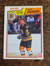 1983-84 O-PEE-CHEE NHL HOCKEY #47 KEITH CROWDER BOSTON BRUINS