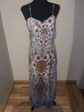 Romeo & Juliet Blue Floral Dress Sz Small Square Neck Fit & Flare Psychedelic