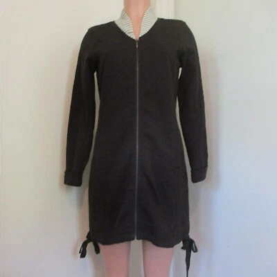 CHAQUETA SUÉTER INDÍGENA ALGODÓN ORGÁNICO FORRADA DE LANA NEGRA CREMALLERA COMPLETA, TALLA S Foto 1 de 4