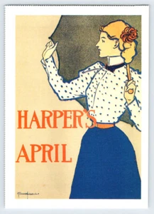 April 1897 Harper's Magazine Edward Penfield Reprint Postcard BRL18 - Picture 1 of 2
