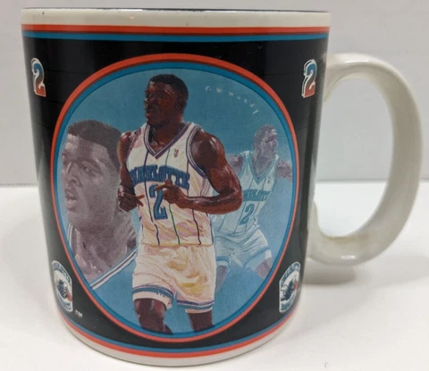 Vintage 1992 Sports Impressions NBA Mugs Larry Johnson, Charlotte Hornets, RARE Cover