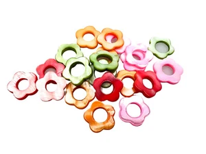 Perlmutt Blümchen, Schmuckelemente zum auffädeln und Schmuck selbst machen - Picture 1 of 32